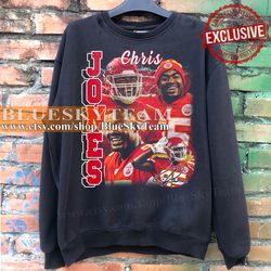 Vintage 90s Graphic Style Chris Jones T-Shirt, Chris Jones shirt, Vintage Oversized Sport Tee, Retro American Football B