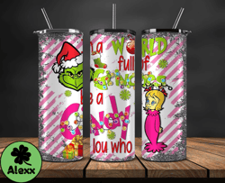 Christmas 20oz Tumbler Wrap PNG, Christmas 3D Inflated Puffy Tumbler Wrap Png, Grinchmas 20oz Png 71