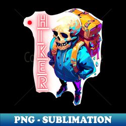 Hiker skull - PNG Transparent Sublimation Design - Vibrant and Eye-Catching Typography