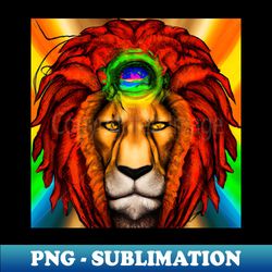 Third eye lion - Elegant Sublimation PNG Download - Enhance Your Apparel with Stunning Detail