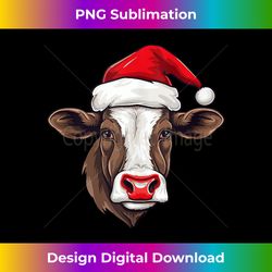 Cow Animal Christmas Portrait Tank Top - Innovative PNG Sublimation Design - Chic, Bold, and Uncompromising