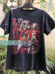 Vintage 90s Graphic Style Trey Lance T-Shirt, Trey Lance shirt, Vintage Oversized Sport Tee, Retro American Football Boo