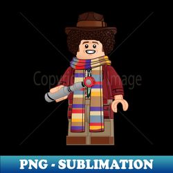 Lego Fourth Doctor - Signature Sublimation PNG File - Perfect for Creative Projects