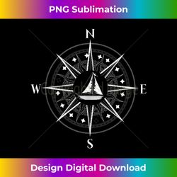 Compass Nautical Sailor Sailboat Captain Sail Sailing Tank Top - Sublimation-Optimized PNG File - Striking & Memorable Impressions