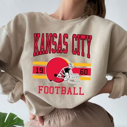 Kansas City Sweatshirt T-Shirt, Vintage Kansas City Football Crewneck Sweatshirt, Chief Sweatshirt, Chief T-Shirt, Kansa