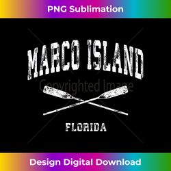 Marco Island Florida Vintage Nautical Crossed Oars - Bespoke Sublimation Digital File - Challenge Creative Boundaries