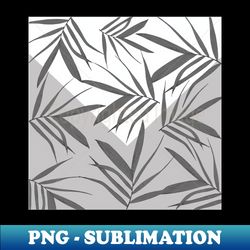 Envelop Leaves decoration white black - High-Resolution PNG Sublimation File - Bring Your Designs to Life