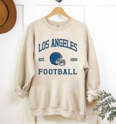 Los Angeles Chargers Vintage Football Sweatshirt, T-Shirt , Unisex Los Angeles Crewneck, Oversized Football Sweatshirt,