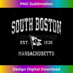 South Boston MA Vintage Nautical Boat Anchor Flag Sports - Chic Sublimation Digital Download - Lively and Captivating Visuals