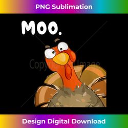 Turkey Moo Funny Thanksgiving Fake Cow For Men Women Kids Tank Top - Edgy Sublimation Digital File - Challenge Creative Boundaries