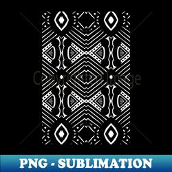 beautiful symmetrical pattern african wax print fabric black and white - high-resolution png sublimation file - spice up your sublimation projects