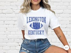Lexington Kentucky Wildcats Football Shirt for Women, White Vintage Style Kentucky Football Shirt, Comfort Colors Colleg