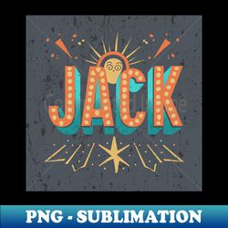 Jack - Personalized Name Tag Artistry - Retro PNG Sublimation Digital Download - Unlock Vibrant Sublimation Designs