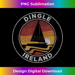 Dingle Ireland Vintage Sailboat 70s Retro Sunset - Minimalist Sublimation Digital File - Lively and Captivating Visuals