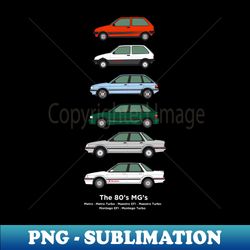 1980s MG classic car collection - Aesthetic Sublimation Digital File - Perfect for Sublimation Mastery