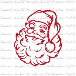 Vintage Santa svg, old school father christmas, Santa Face svg, Christmas svg, Santa Claus svg, Santa Head svg, Funny Sa