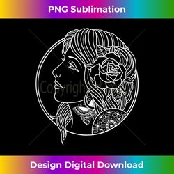 Classic Tattoo pin up, Tattooed Lady Tank Top - Bespoke Sublimation Digital File - Channel Your Creative Rebel
