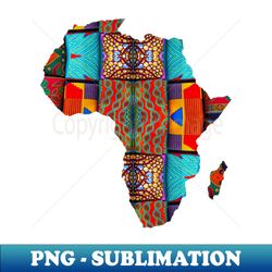 african wax cloth map of africa - premium png sublimation file - unleash your inner rebellion