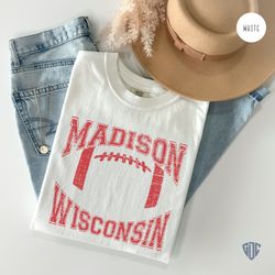Wisconsin College Shirt, Wisconsin Badgers Shirt, Wisconsin Football Shirt, Gameday Tailgate Shirt, College Football Gif