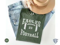 Womens Eagles Football Shirt, High School College Spirit Wear, Eagles Football Gift, Womans Eagles Apparel, Tee, Tshirt