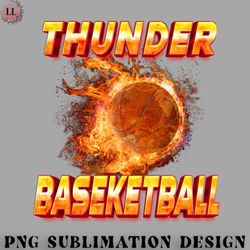 Basketball PNG Graphic Sports Teams Name Thunder Personalized Basketball Vintage Styles