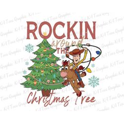 Rockin Around The Christmas Trees PNG, Christmas Png, Christmas Friendship Png, Christmas Character Png, Christmas Light