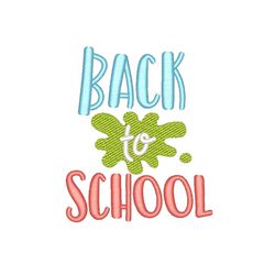Back to School Machine Embroidery Design. 2 sizes