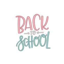 Back to School Machine Embroidery Design. 4 sizes