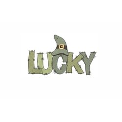 Lucky Machine Embroidery Design. 4 Sizes. St. Patrick's Day Embroidery Design