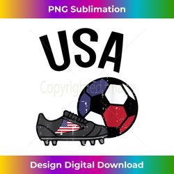 USA Flag Soccer Ball Shoes Football Fan Men Women Boys Kids - Minimalist Sublimation Digital File - Infuse Everyday with a Celebratory Spirit