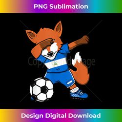 Dabbing Fox Nicaragua Soccer Fans Jersey Nicaragua Football - Sleek Sublimation PNG Download - Craft with Boldness and Assurance