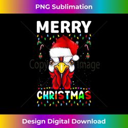Merry Christmas Light Ugly Chicken Pajamas Santa Hat Xmas - Bespoke Sublimation Digital File - Lively and Captivating Visuals