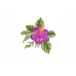 Hibiscus Machine Embroidery Design. 4 Sizes. Flowers Embroidery Design