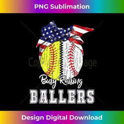 busy raising ballers softball baseball tank top - crafted sublimation digital download - channel your creative rebel