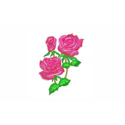 Rose Machine Embroidery Design. 5 sizes. Flowers Embroidery Design