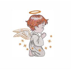 Angel Machine Embroidery Design. 3 Sizes. Religious Embroidery Design
