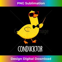 Con-duck-tor Funny Conductor Duck Pun - Contemporary PNG Sublimation Design - Lively and Captivating Visuals