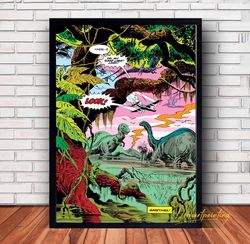 Jurassic Park Movie Poster Canvas Wall Art Family Decor, Home Decor,Frame Option