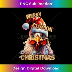 Merry Cluckin' Christmas Chicken Xmas Pajamas Apparel Gifts Tank Top - Artisanal Sublimation PNG File - Pioneer New Aesthetic Frontiers
