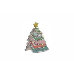 Christmas Book Tree Machine Embroidery Design. 3 Sizes. Book Lovers Embroidery. Gift For Teachers Embroidery. School Chr