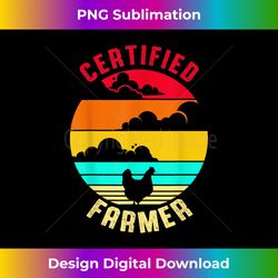 Certified Farmer Chicken Retro Cute Rooster Chick Gift - Artisanal Sublimation PNG File - Spark Your Artistic Genius