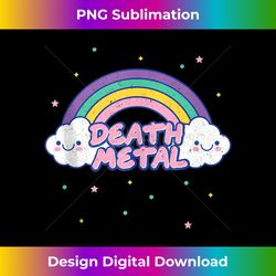 Funny Death Metal Rainbow and Cute Kawaii Clouds Design Tank Top - Sophisticated PNG Sublimation File - Challenge Creative Boundaries