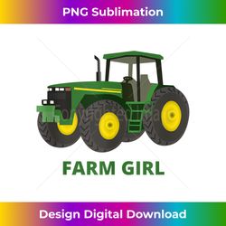 Farming Green Tractor for Farm Girl or Female Farmer Tank Top - Vibrant Sublimation Digital Download - Enhance Your Art with a Dash of Spice