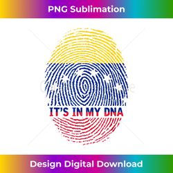 Proud Venezuela Flag Its In My DNA Fingerprint Venezuela - Sophisticated PNG Sublimation File - Tailor-Made for Sublimation Craftsmanship