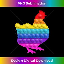 Chicken Lover Pop It Fidget Birthday Christmas Kids Toddlers - Urban Sublimation PNG Design - Access the Spectrum of Sublimation Artistry