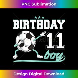 Dabbing Soccer Birthday - 11 Years Old 11th B-day Tee - Sleek Sublimation PNG Download - Access the Spectrum of Sublimation Artistry