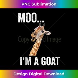 MOO I'M A GOAT Funny Farm Animal Zoo Tank Top - Luxe Sublimation PNG Download - Tailor-Made for Sublimation Craftsmanship