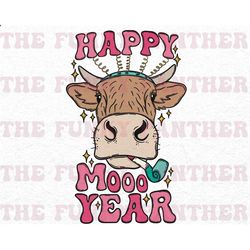 2024 png, nye png, western new year png, western 2024 png, new year 2024, happy moo year, cow new year, pink new year, s