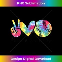 Peace Love Softball Tie Dye Cute Softball Lovers - Eco-Friendly Sublimation PNG Download - Animate Your Creative Concepts