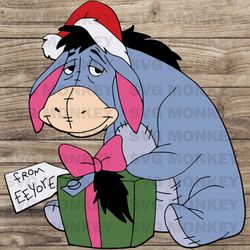 Cute Eeyore Christmas  SVG EPS DXF PNG